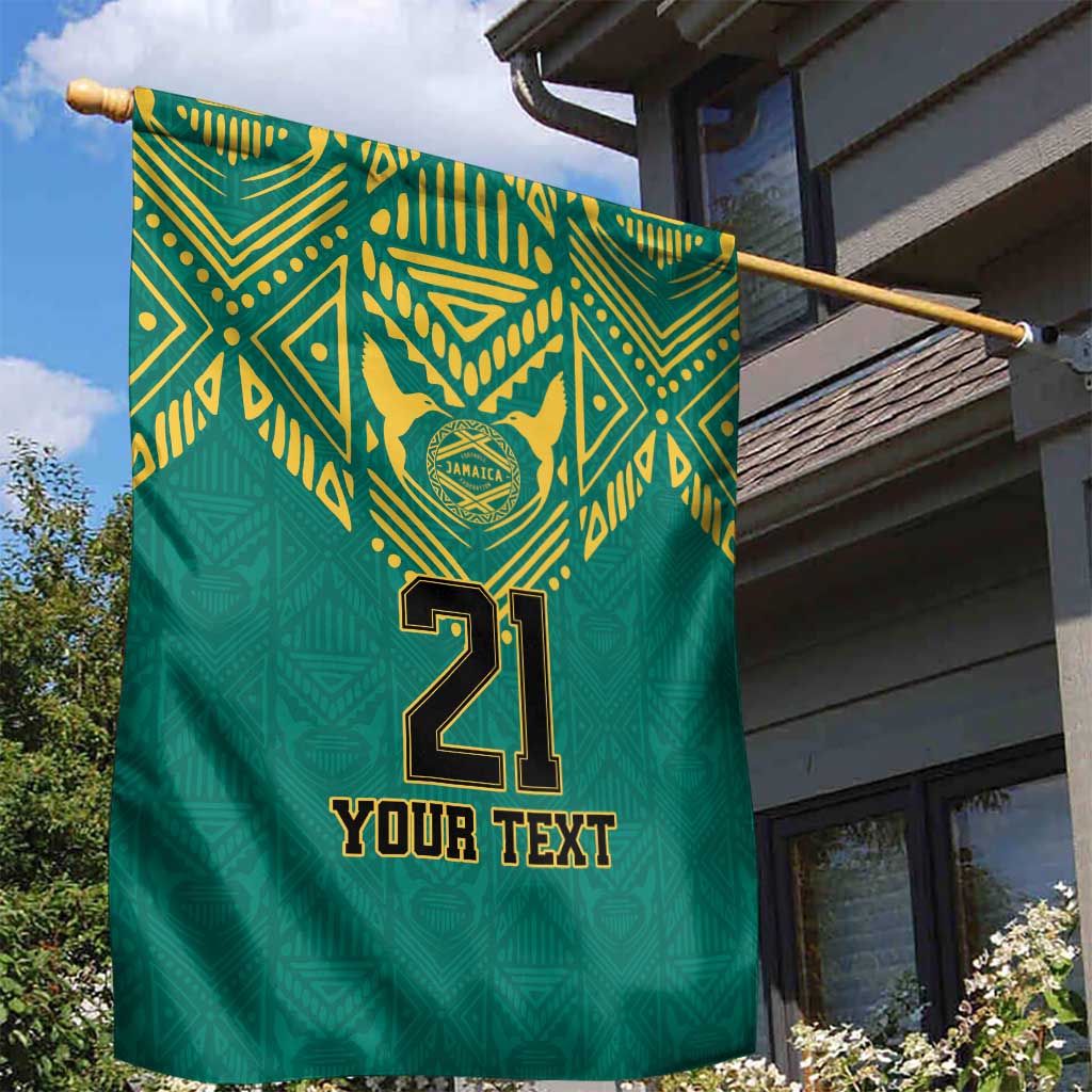 Afro-Jamaicans Tribal Custom Football Garden Flag Green Style