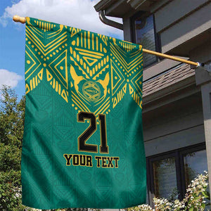 Afro-Jamaicans Tribal Custom Football Garden Flag Green Style
