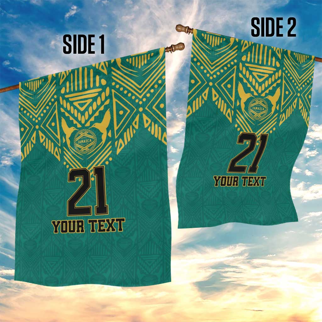Afro-Jamaicans Tribal Custom Football Garden Flag Green Style