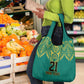 Afro-Jamaicans Tribal Custom Football Grocery Bag Green Style