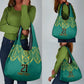 Afro-Jamaicans Tribal Custom Football Grocery Bag Green Style