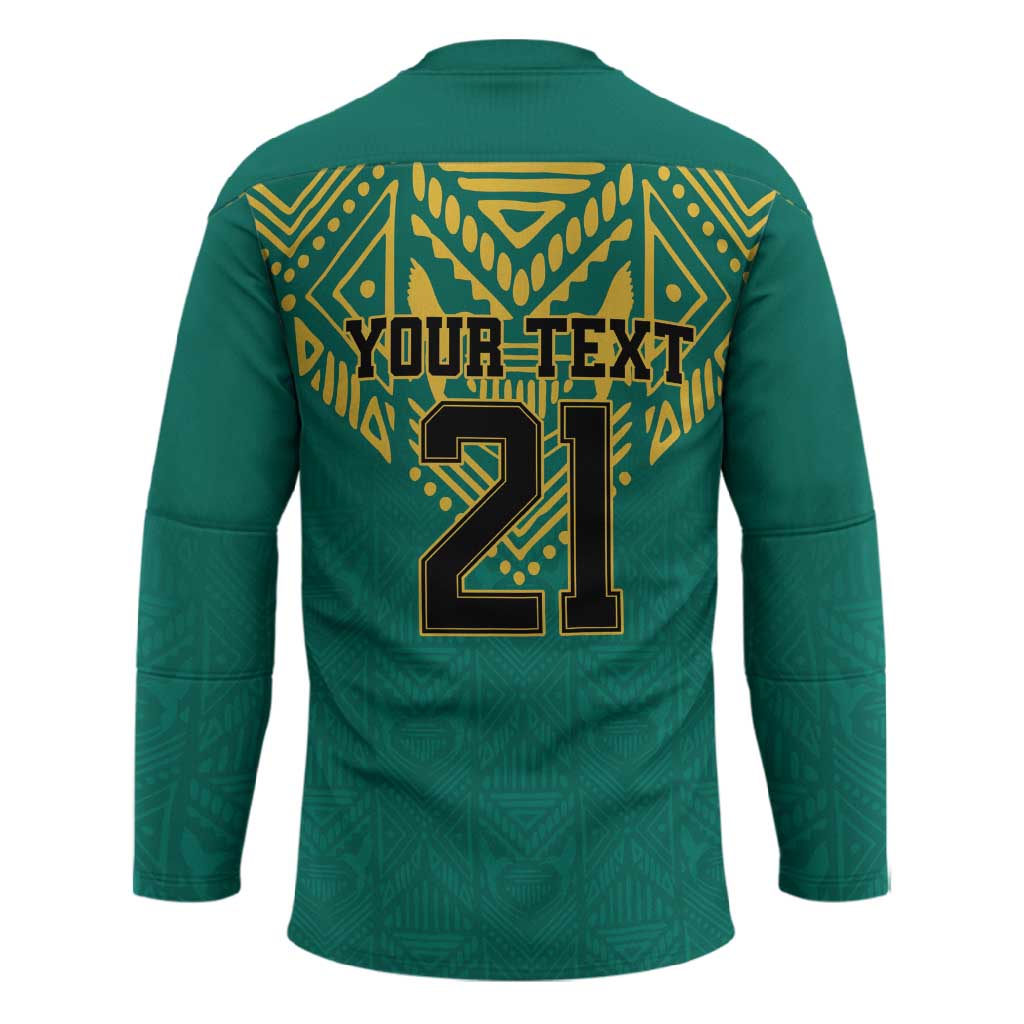 Afro-Jamaicans Tribal Custom Football Hockey Jersey Green Style
