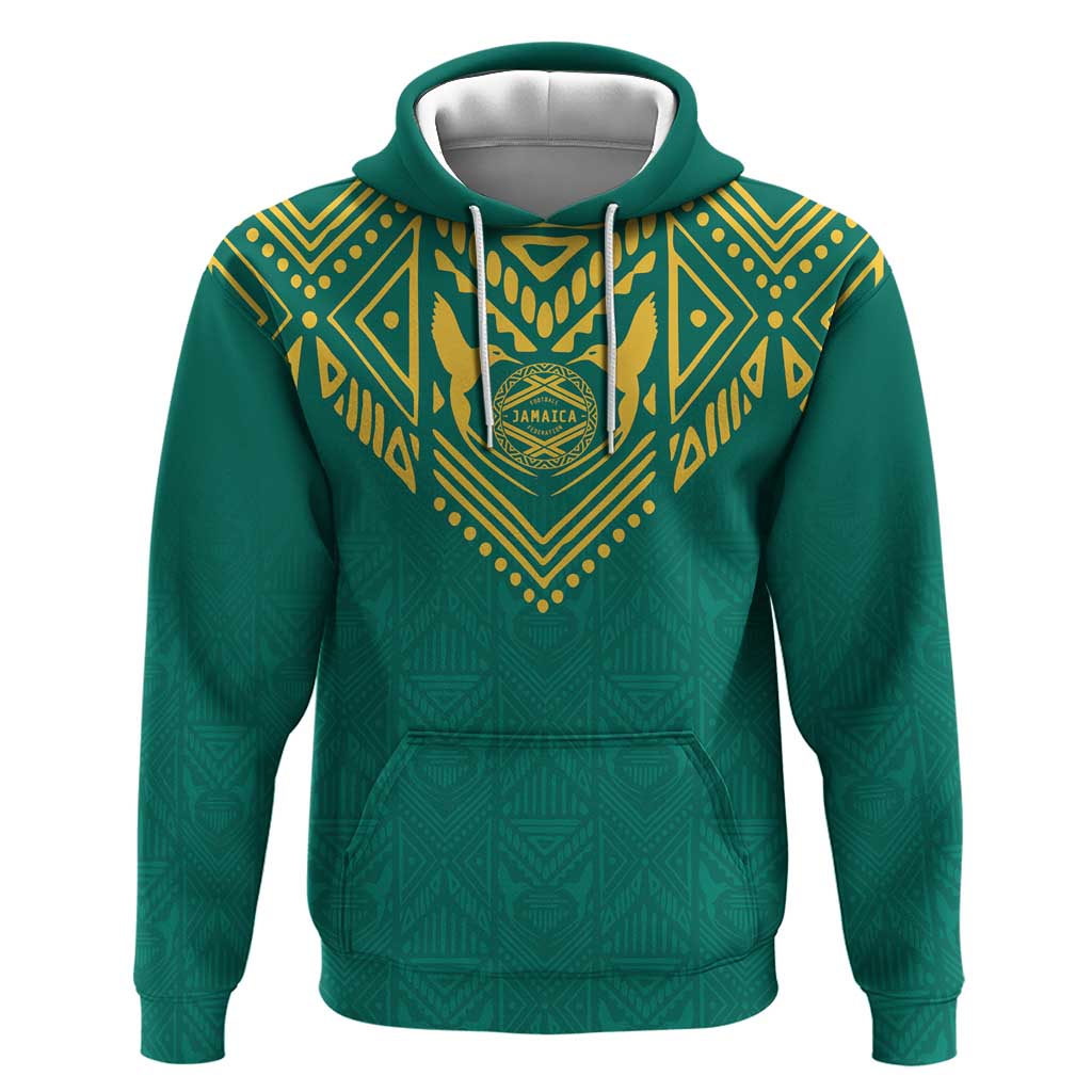 Afro-Jamaicans Tribal Custom Football Hoodie Green Style