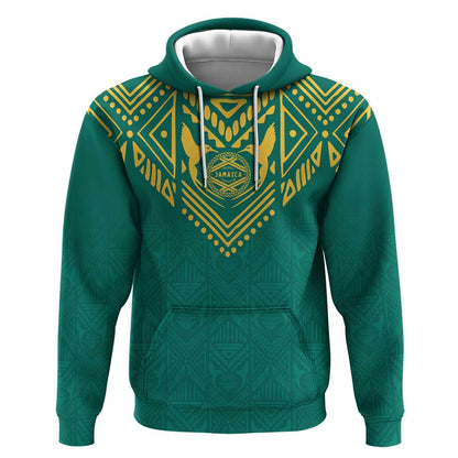 Afro-Jamaicans Tribal Custom Football Hoodie Green Style