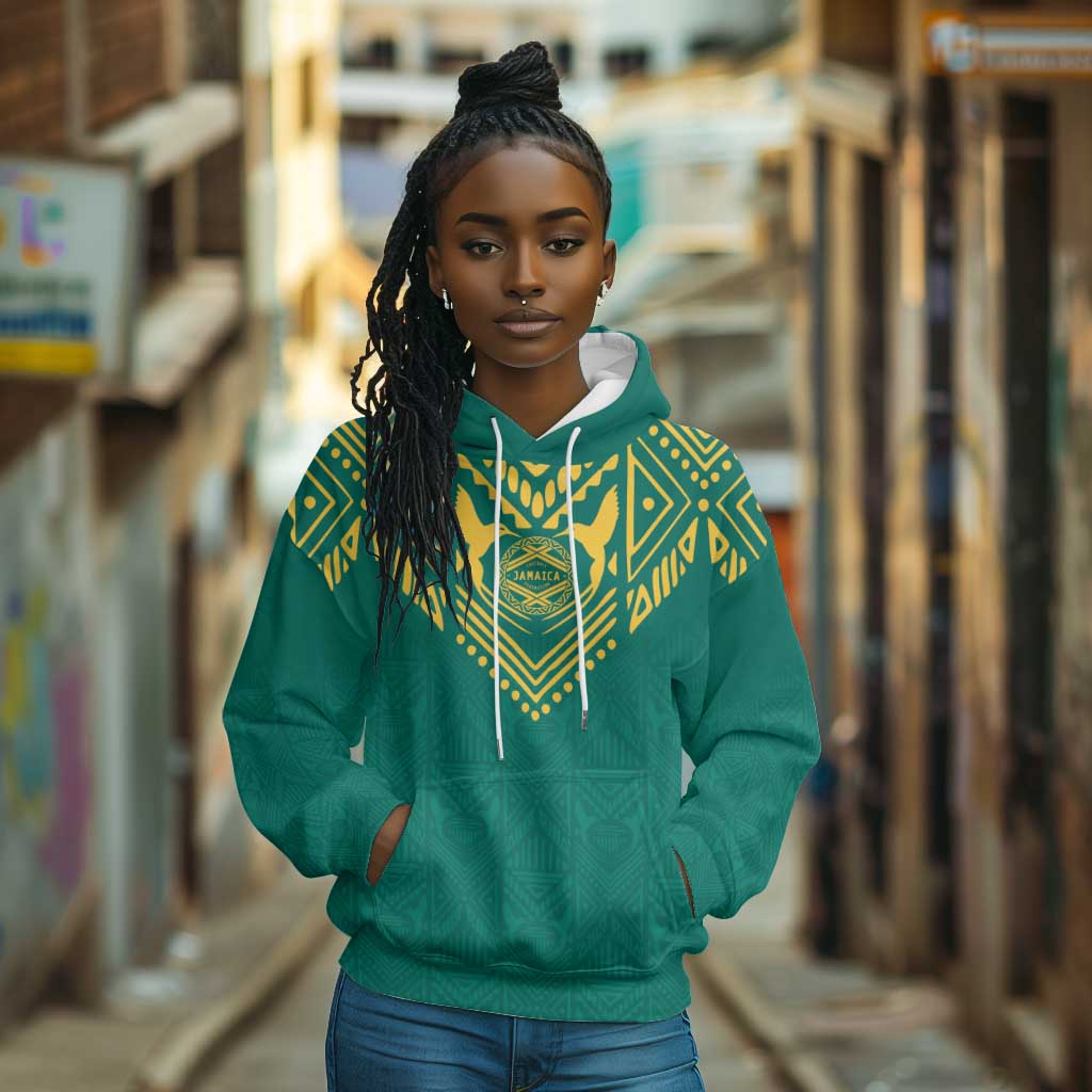 Afro-Jamaicans Tribal Custom Football Hoodie Green Style