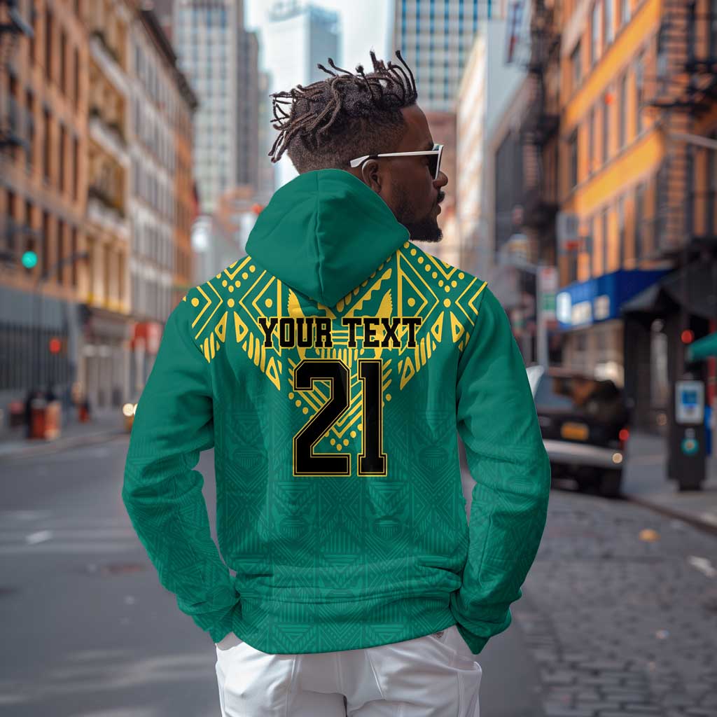 Afro-Jamaicans Tribal Custom Football Hoodie Green Style