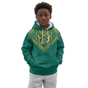 Afro-Jamaicans Tribal Custom Football Kid Hoodie Green Style