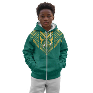 Afro-Jamaicans Tribal Custom Football Kid Hoodie Green Style