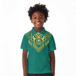 Afro-Jamaicans Tribal Custom Football Kid Polo Shirt Green Style