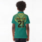 Afro-Jamaicans Tribal Custom Football Kid Polo Shirt Green Style