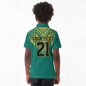 Afro-Jamaicans Tribal Custom Football Kid Polo Shirt Green Style
