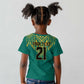Afro-Jamaicans Tribal Custom Football Kid T shirt Green Style