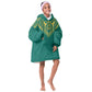 Afro-Jamaicans Tribal Custom Football Kid Wearable Blanket Hoodie Green Style