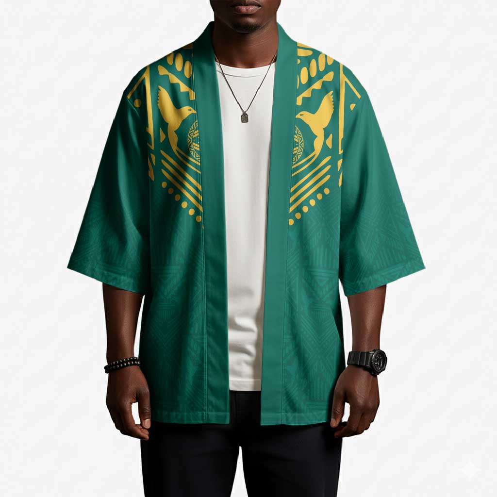 Afro-Jamaicans Tribal Custom Football Kimono Green Style