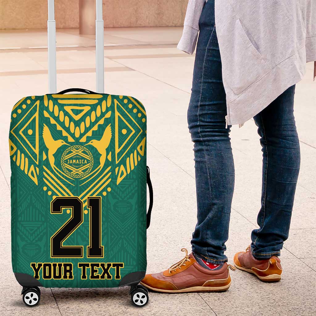 Afro-Jamaicans Tribal Custom Football Luggage Cover Green Style