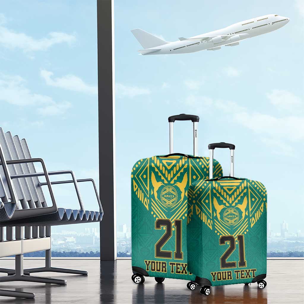 Afro-Jamaicans Tribal Custom Football Luggage Cover Green Style