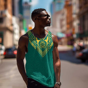 Afro-Jamaicans Tribal Custom Football Men Tank Top Green Style