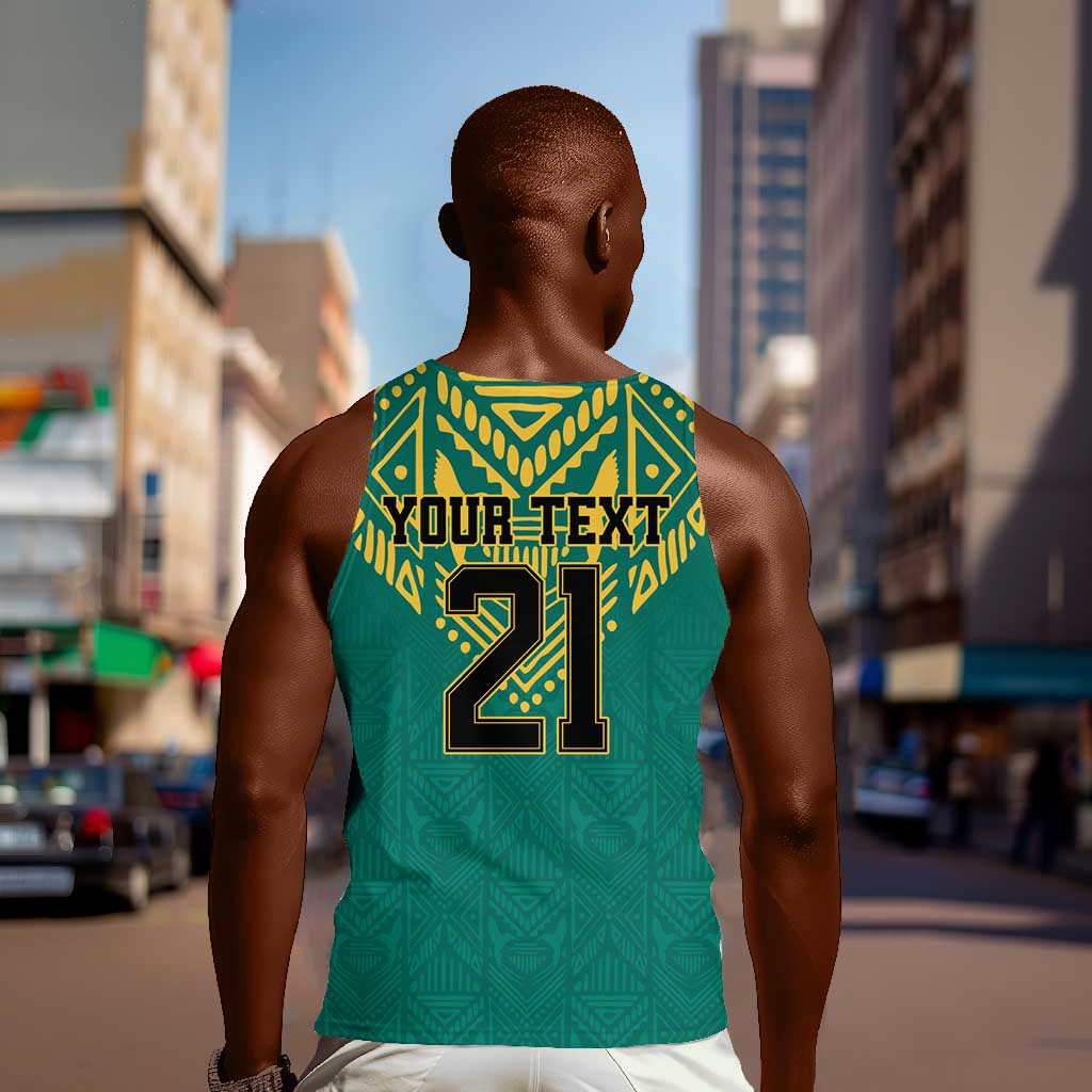Afro-Jamaicans Tribal Custom Football Men Tank Top Green Style