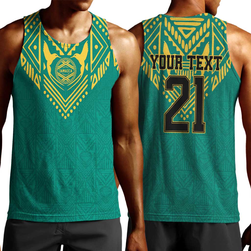 Afro-Jamaicans Tribal Custom Football Men Tank Top Green Style