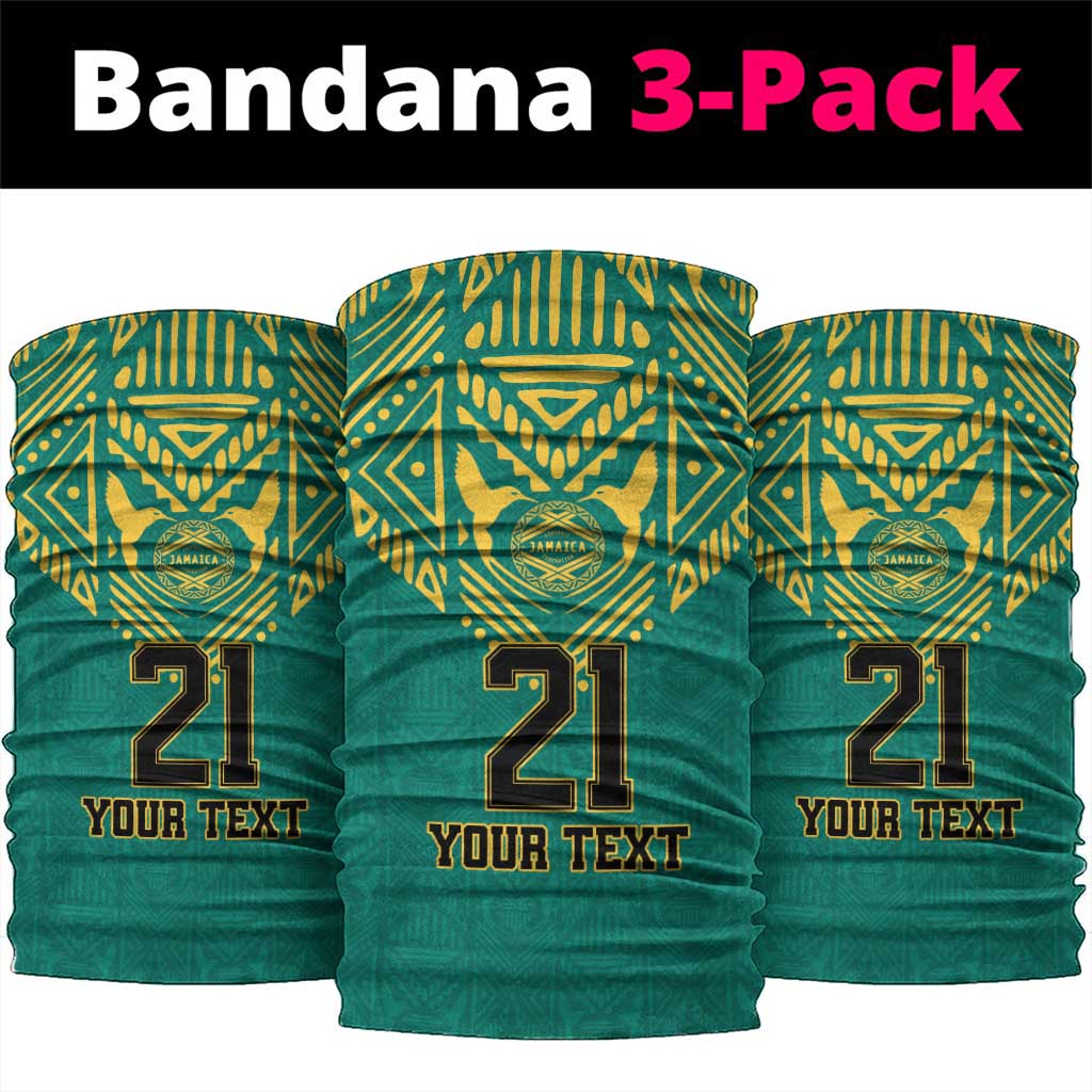Afro-Jamaicans Tribal Custom Football Neck Gaiter Green Style LT9