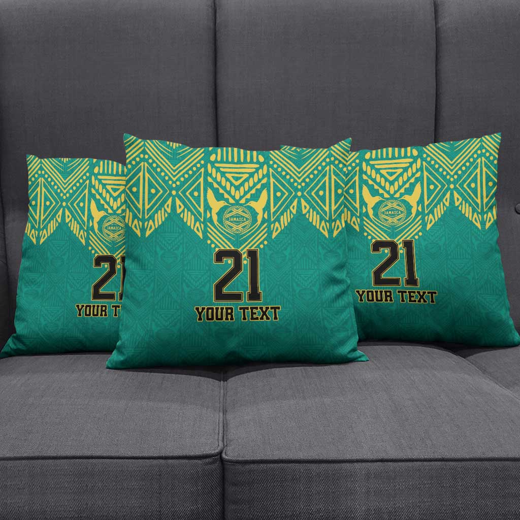 Afro-Jamaicans Tribal Custom Football Pillow Cover Green Style