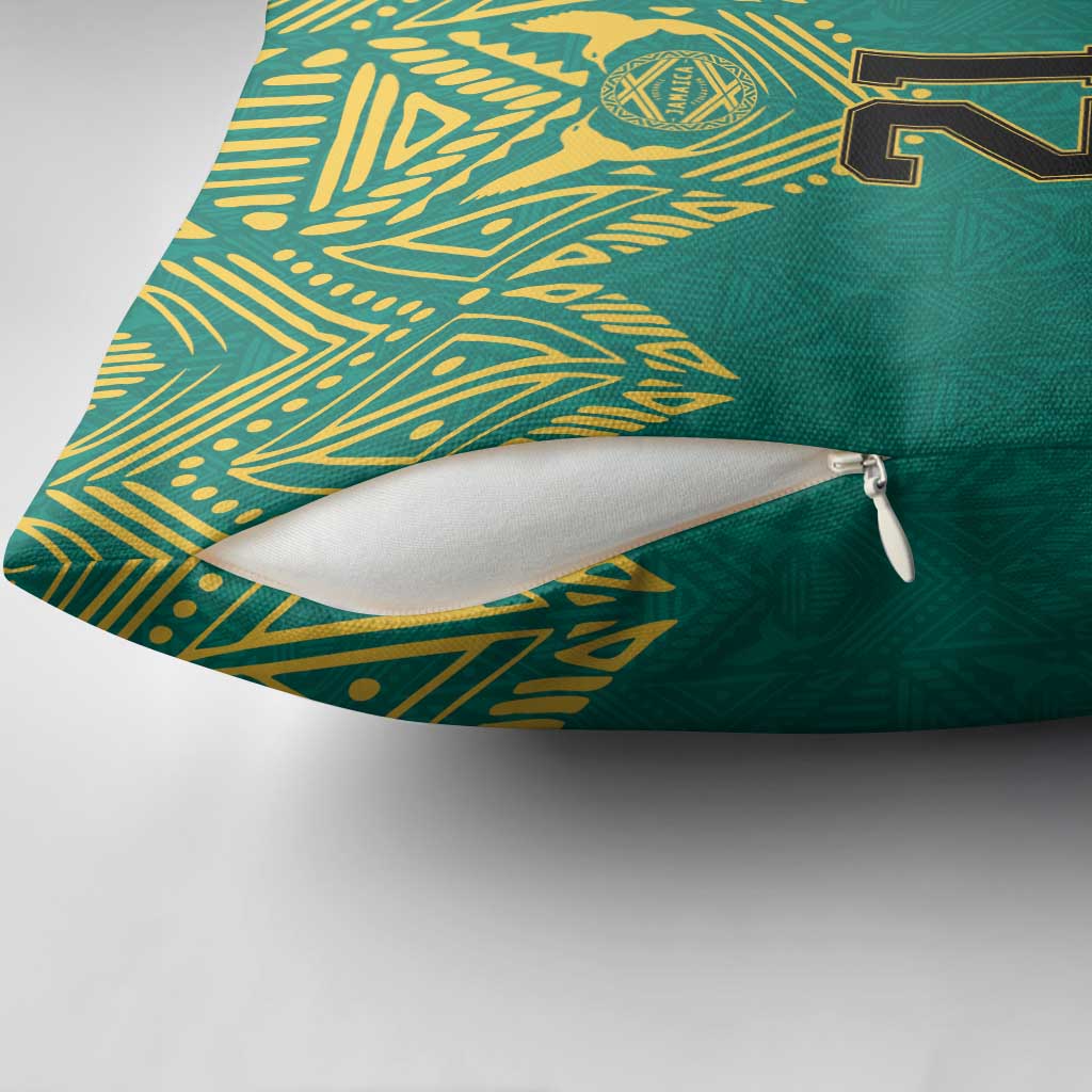 Afro-Jamaicans Tribal Custom Football Pillow Cover Green Style