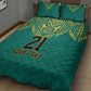 Afro-Jamaicans Tribal Custom Football Quilt Bed Set Green Style