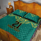 Afro-Jamaicans Tribal Custom Football Quilt Bed Set Green Style