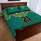 Afro-Jamaicans Tribal Custom Football Quilt Bed Set Green Style