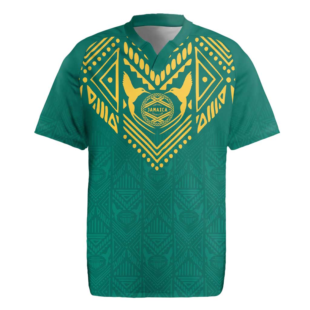 Afro-Jamaicans Tribal Custom Football Rugby Jersey Green Style