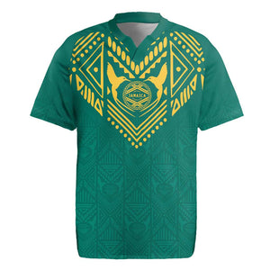 Afro-Jamaicans Tribal Custom Football Rugby Jersey Green Style