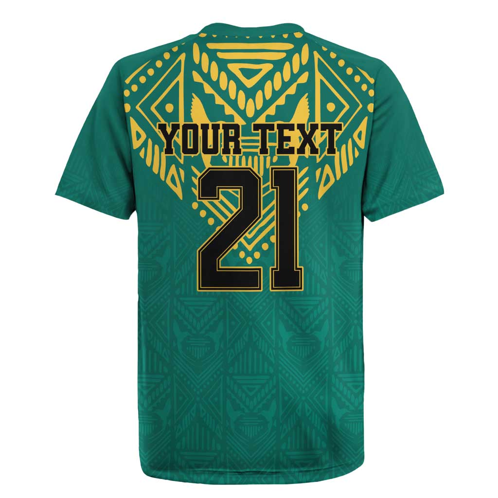 Afro-Jamaicans Tribal Custom Football Rugby Jersey Green Style