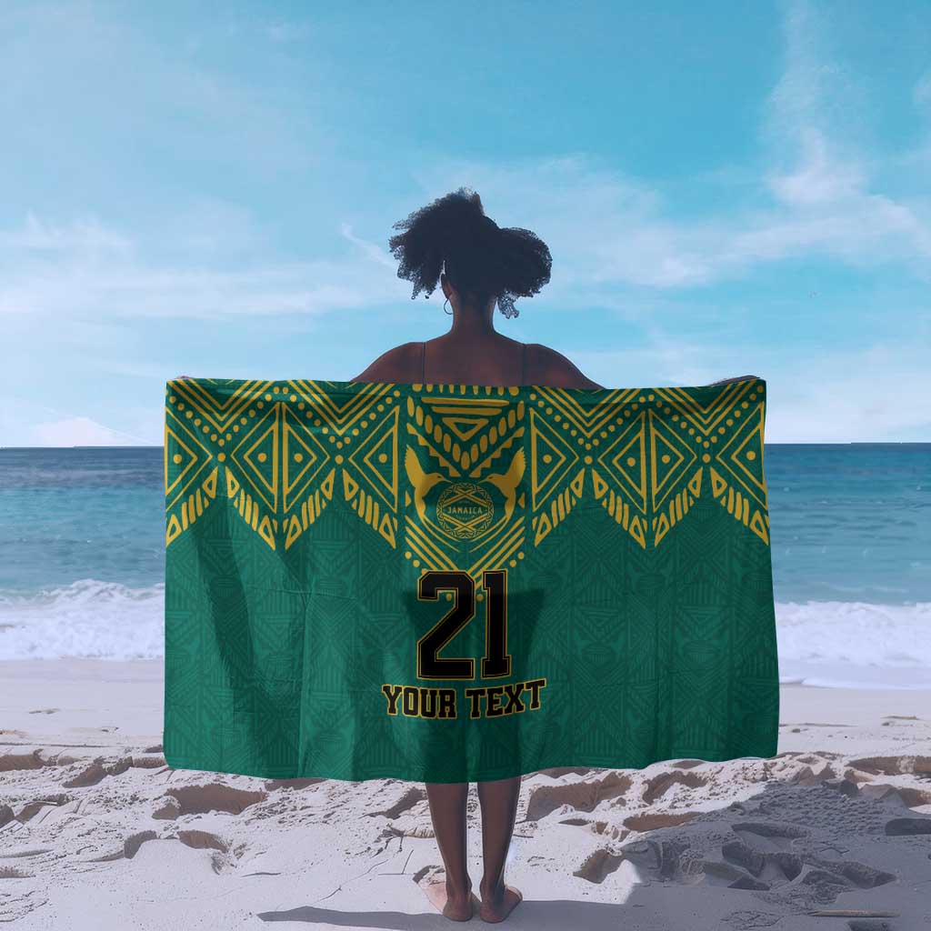 Afro-Jamaicans Tribal Custom Football Sarong Green Style