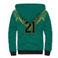 Afro-Jamaicans Tribal Custom Football Sherpa Hoodie Green Style