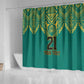 Afro-Jamaicans Tribal Custom Football Shower Curtain Green Style