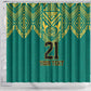 Afro-Jamaicans Tribal Custom Football Shower Curtain Green Style
