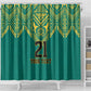 Afro-Jamaicans Tribal Custom Football Shower Curtain Green Style