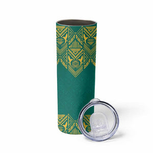 Afro-Jamaicans Tribal Custom Football Skinny Tumbler Green Style