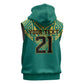 Afro-Jamaicans Tribal Custom Football Sleeveless Hoodie Green Style - African Pride