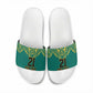 Afro-Jamaicans Tribal Custom Football Slide Sandals Green Style