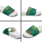 Afro-Jamaicans Tribal Custom Football Slide Sandals Green Style
