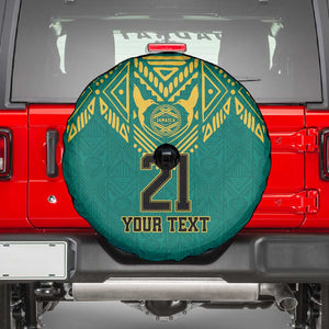 Afro-Jamaicans Tribal Custom Football Spare Tire Cover Green Style