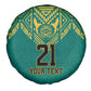 Afro-Jamaicans Tribal Custom Football Spare Tire Cover Green Style