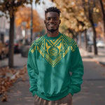 Afro-Jamaicans Tribal Custom Football Sweatshirt Green Style