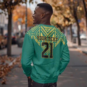 Afro-Jamaicans Tribal Custom Football Sweatshirt Green Style