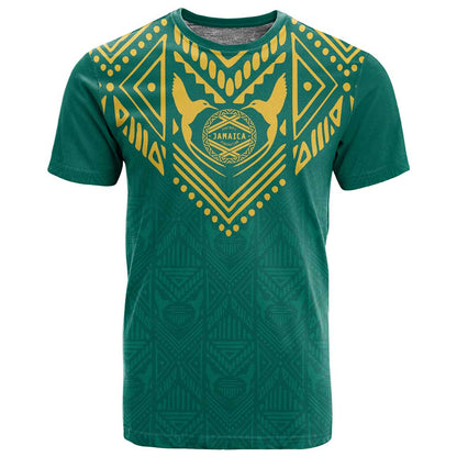 Afro-Jamaicans Tribal Custom Football T shirt Green Style