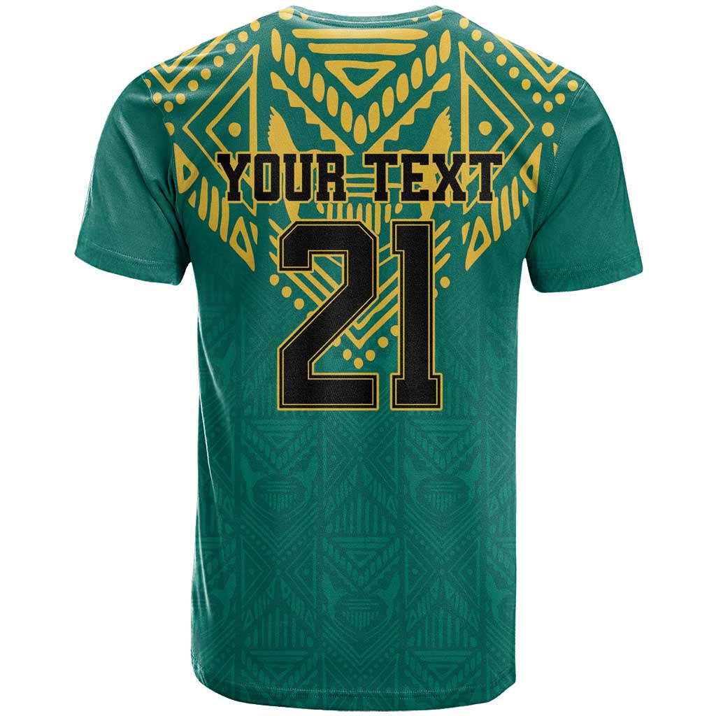 Afro-Jamaicans Tribal Custom Football T shirt Green Style
