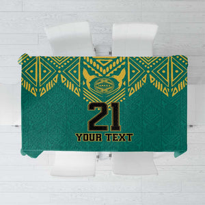 Afro-Jamaicans Tribal Custom Football Tablecloth Green Style
