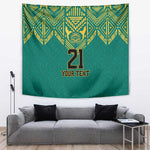 Afro-Jamaicans Tribal Custom Football Tapestry Green Style
