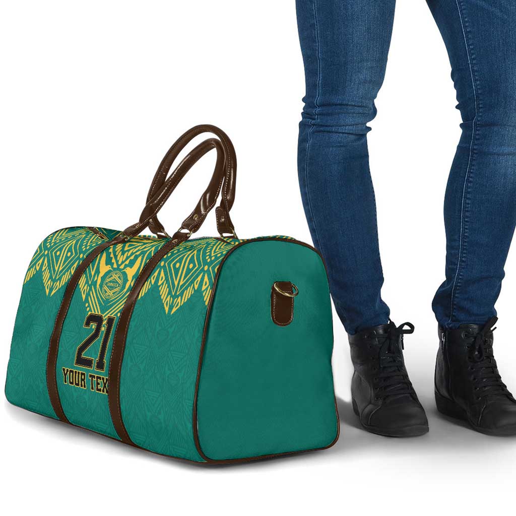 Afro-Jamaicans Tribal Custom Football Travel Bag Green Style